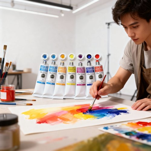 Oil paints.