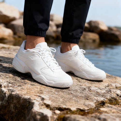 white sneakers