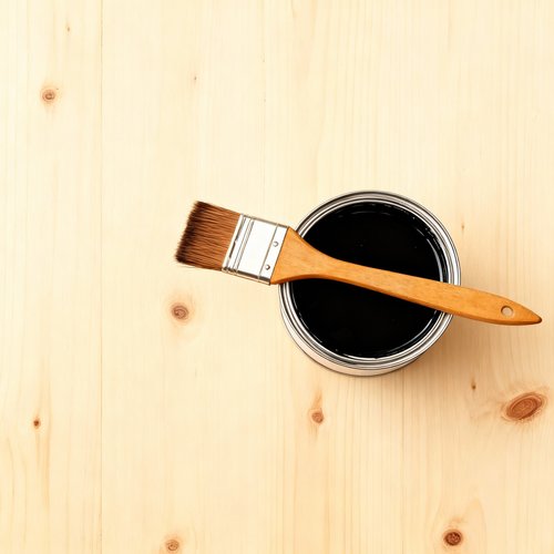 Black paint can
